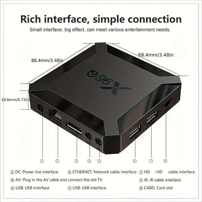 СМАРТ ТВ приставка Android X96Q 2+16GB