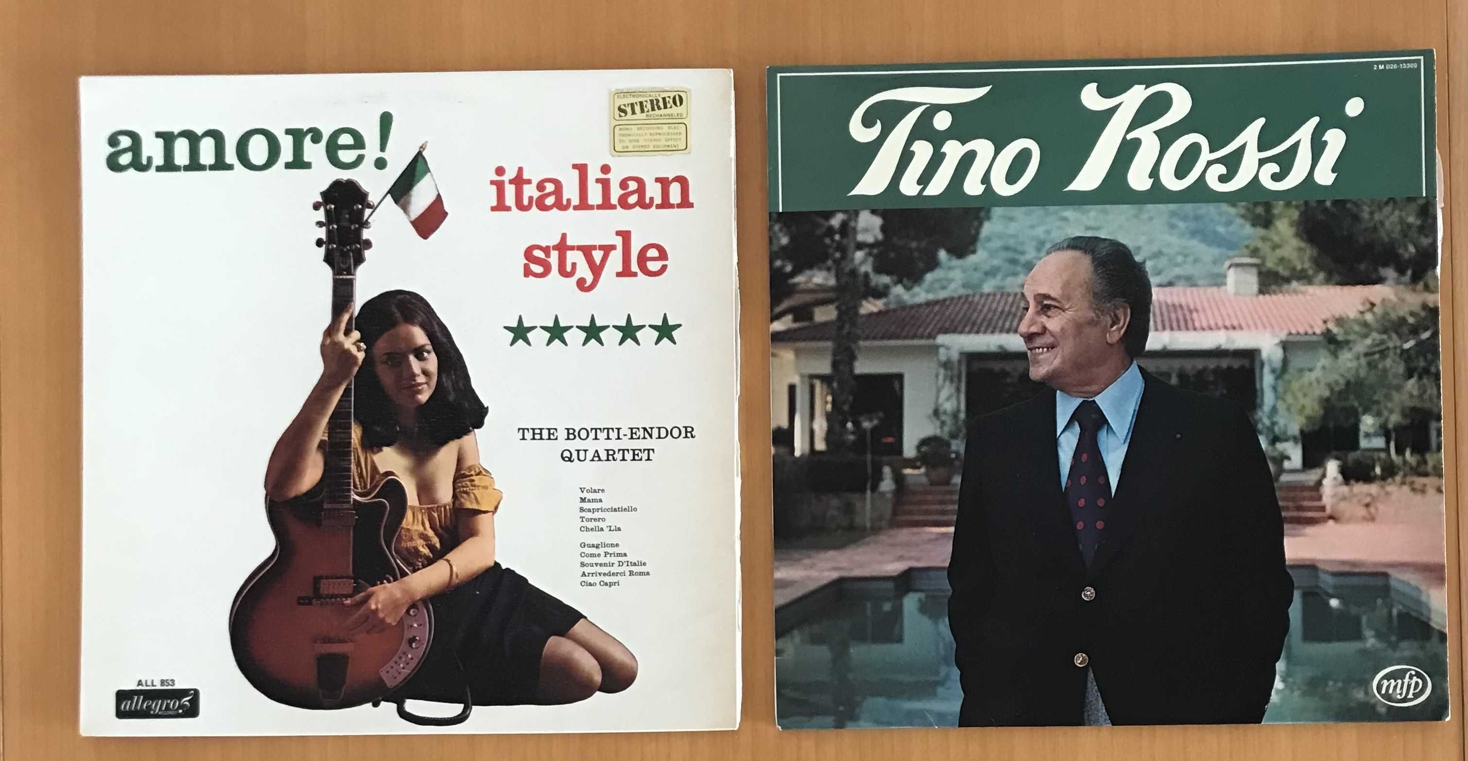 Discos LP vinil de música popular Italiana, em muito bom estado