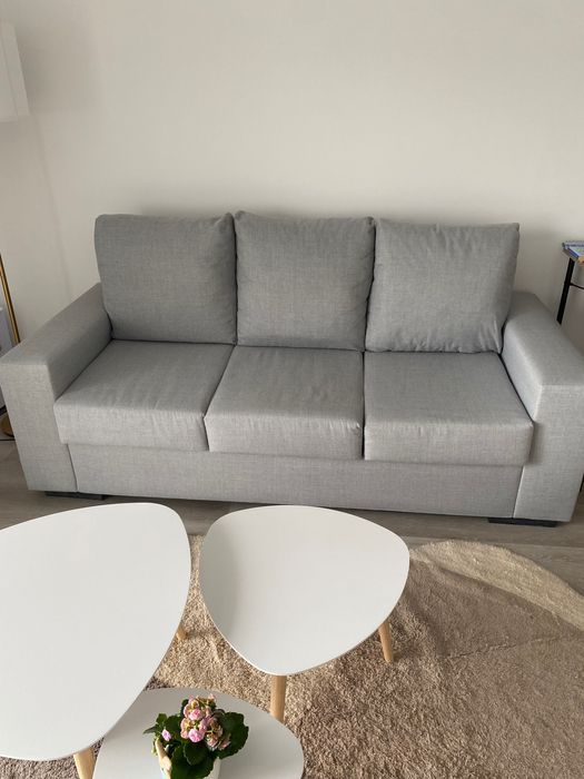 Sofá Cinza 3 Lugares - 85x190cm