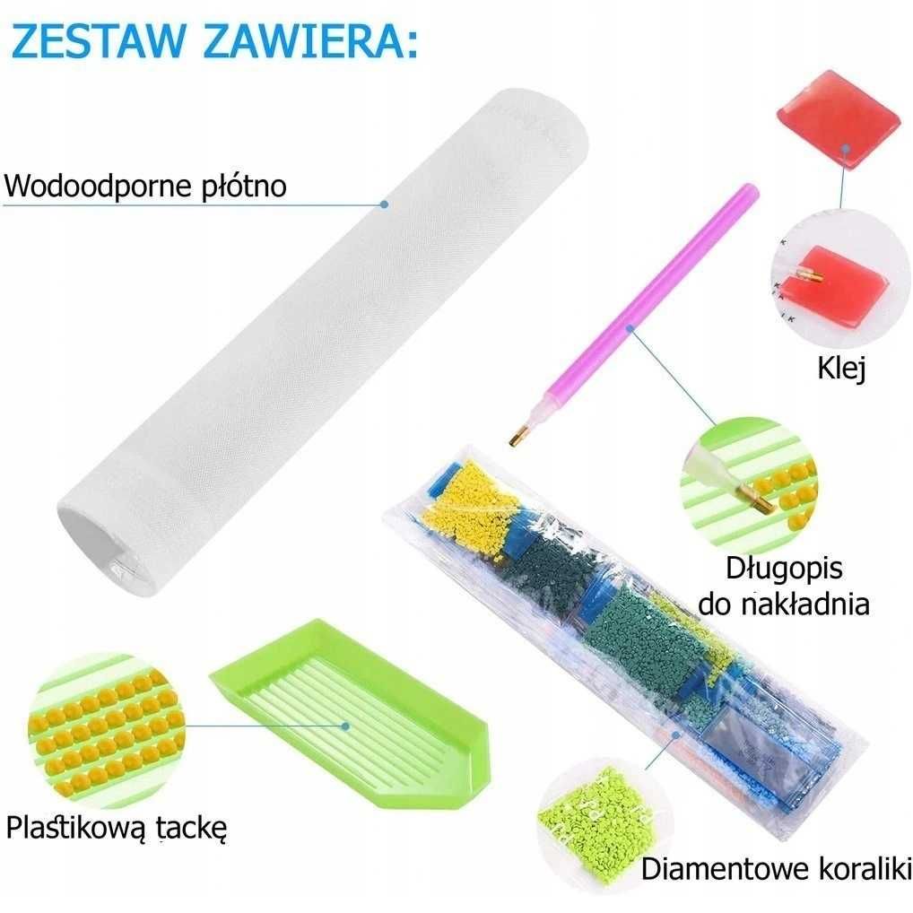Haft diamentowy Mozaika diamentowa Jelenie w górach