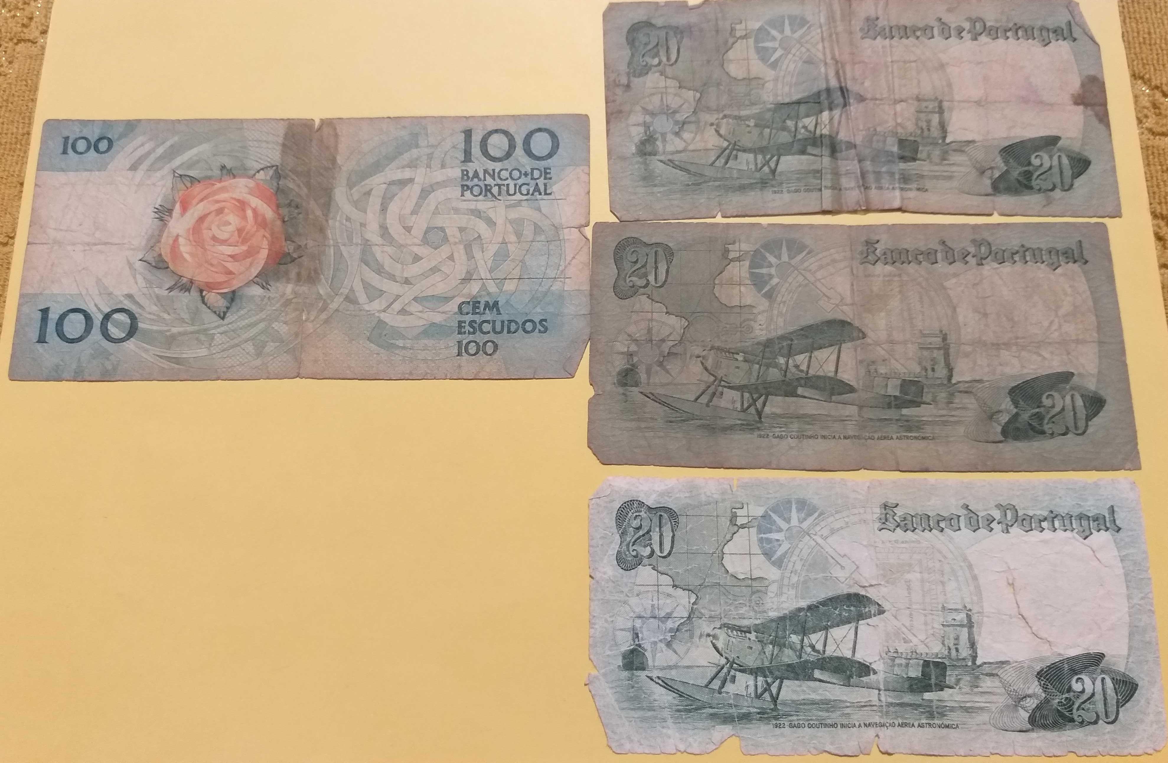 Lote de notas de Portugal, Brasil e Angola - OFERTA envio