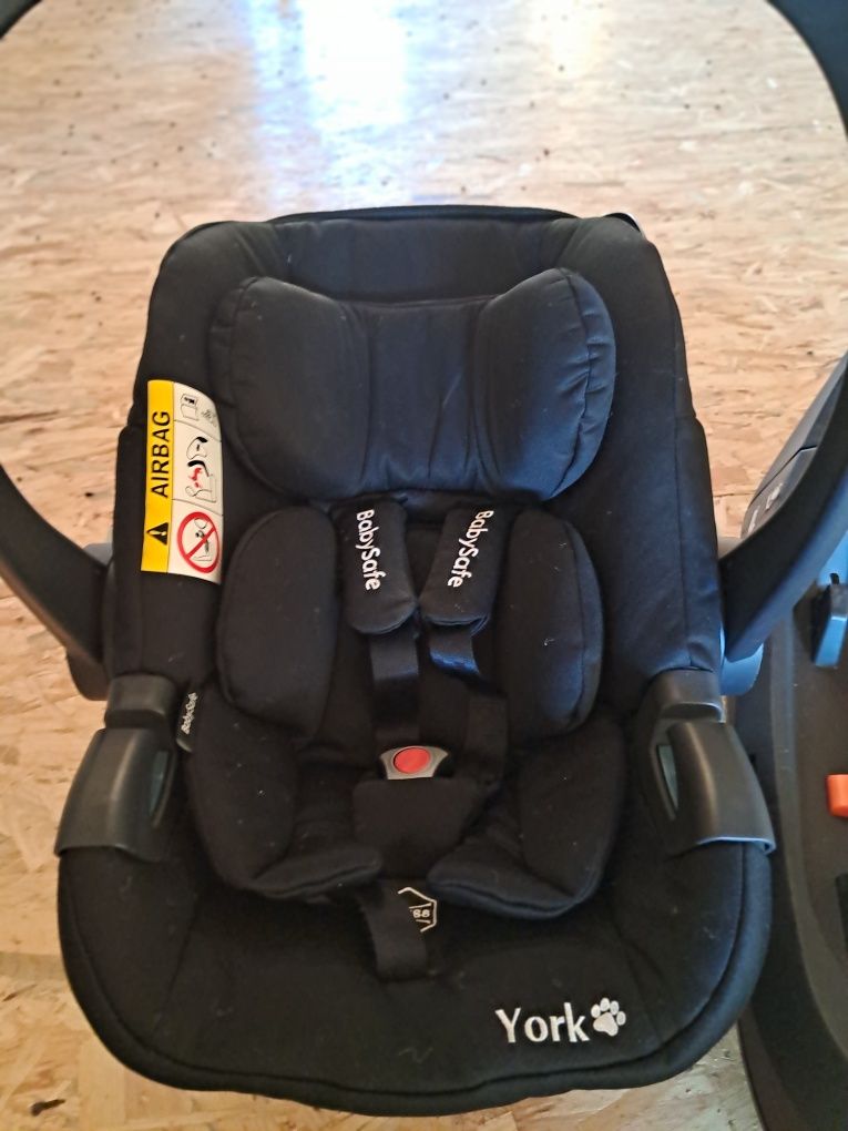 Fotelik BabySafe York i-Size fix grey black 0-13 kg