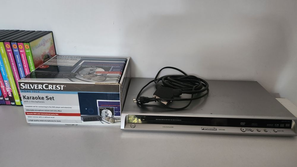 Zestaw karaoke SilverCrest  15 płyt odtwarzacz DVD Panasonic