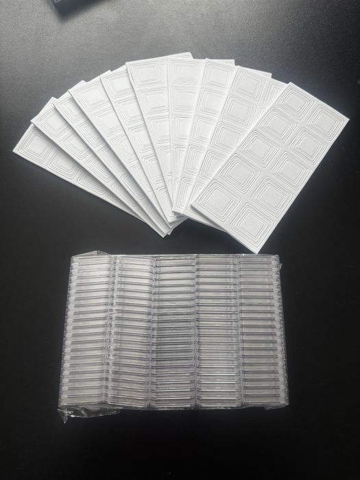 Kapsle na monety pudełka holder 3x3 cm 30mm -17mm - 100 sztuk KOMPLET