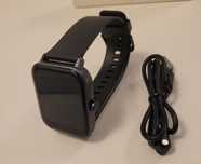 Smartwatch czarny W19 silikonowy sportowy