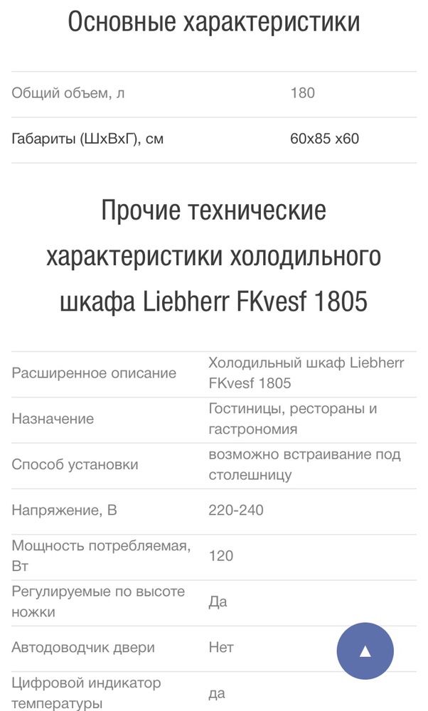 Холодильник либхер ПРО FKvesf1805