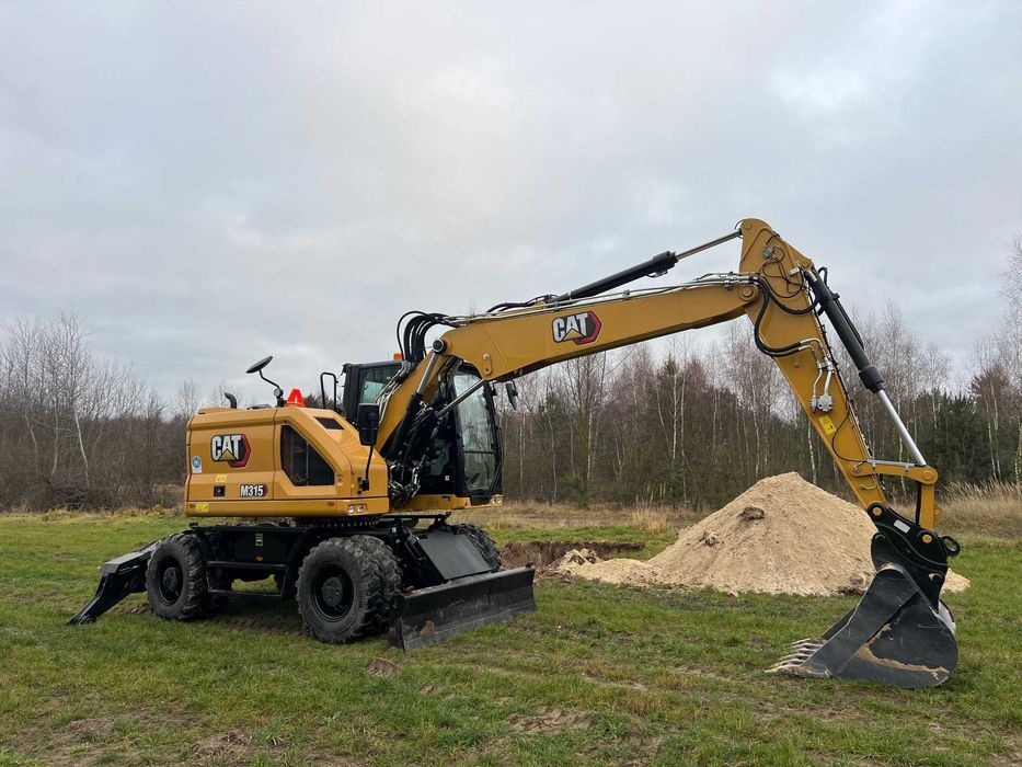 Usługi Koparką Cat M315, wykopy, fundamenty, melioracja, prace ziemne