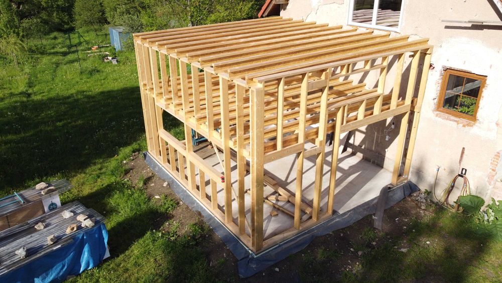 Domy szkieletowe, zadaszenia, tarasy, garaże wiaty, dostawa montaż