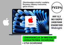 NOWY Apple MacBook Air 15,3 RAM 24GB! 256GB Midnight PL GW-24ms! FV23%