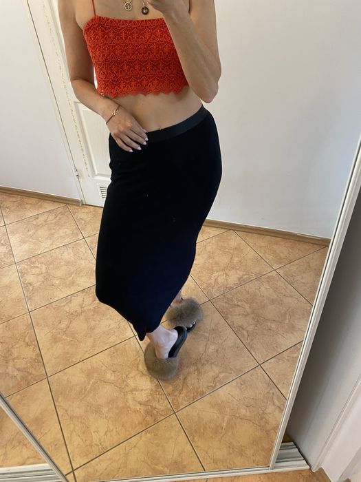 Li parie maxi dluga spódnica tuba ołówkowa prazkowana L 40 XL 42