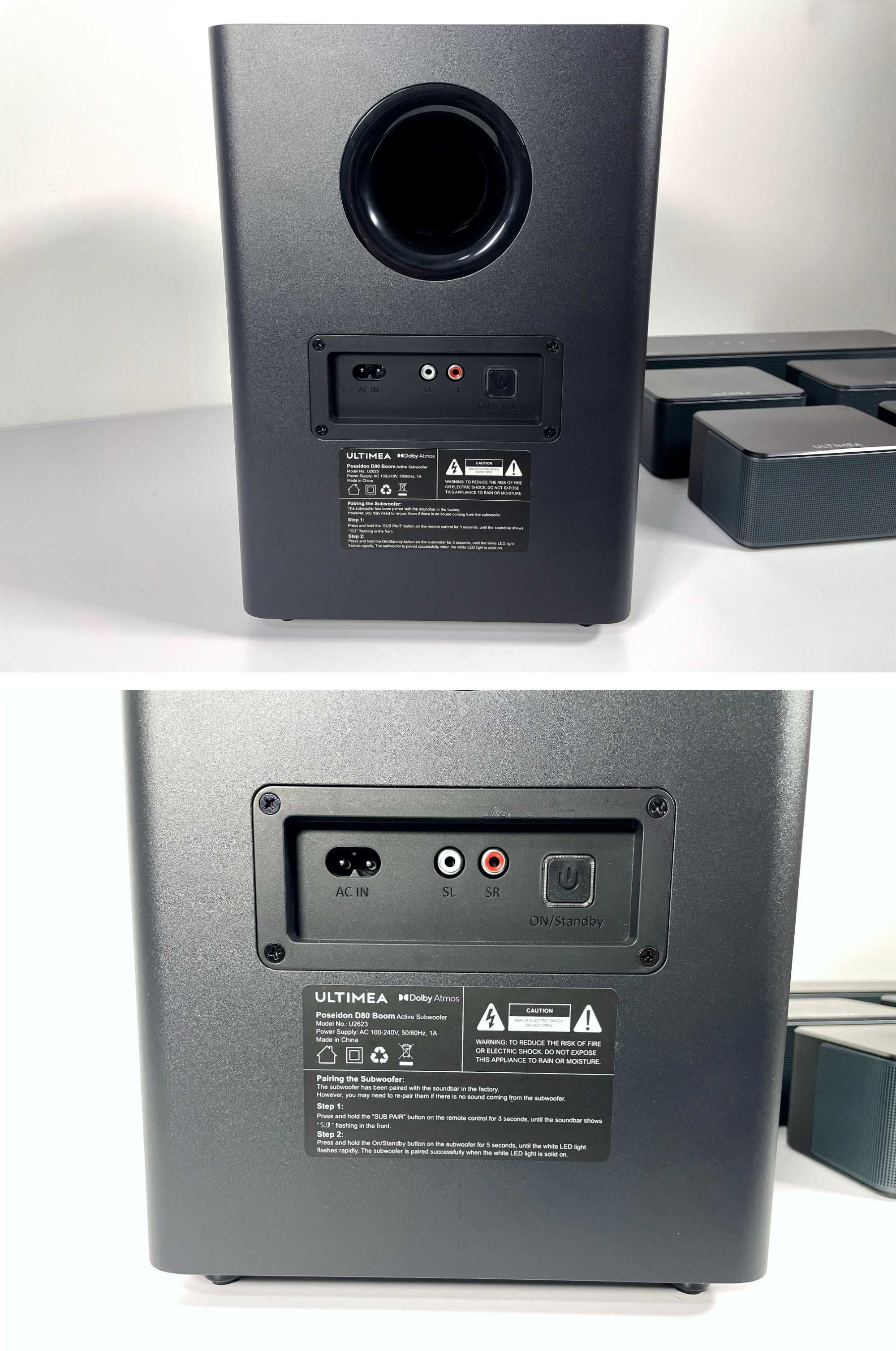 Ultimea Poseidon D80 Boom 7.1 Саундбар, сабвуфер+4 колонки Dolby Atmos