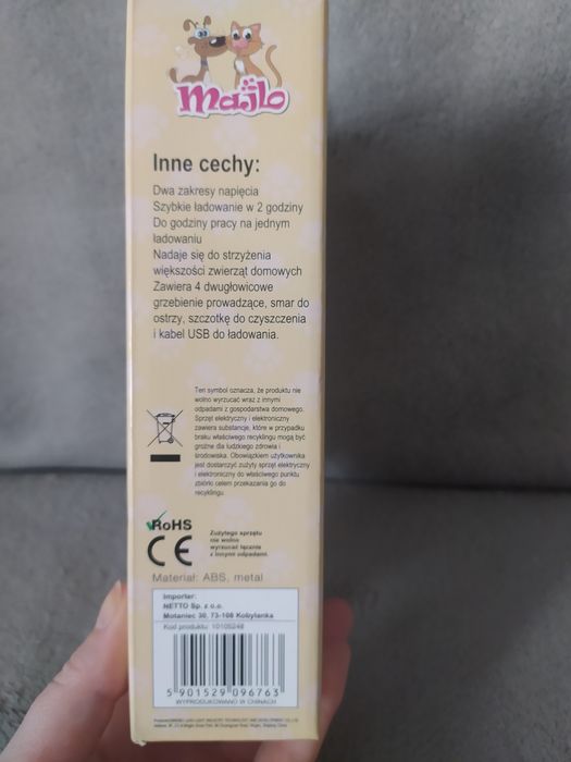 Elektryczna maszynka do strzyżenia zwierząt