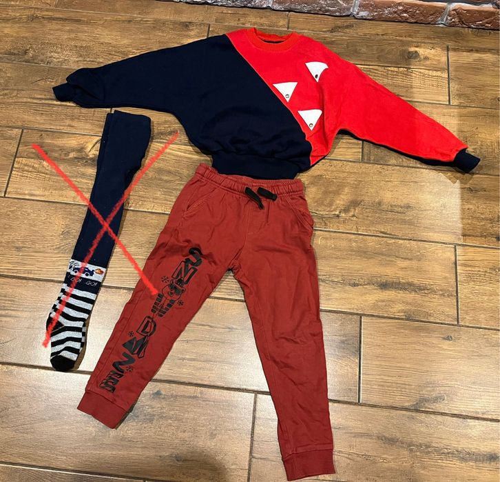 Zestaw zimowy na zimę  bluza polar dresy spodnie  r 110