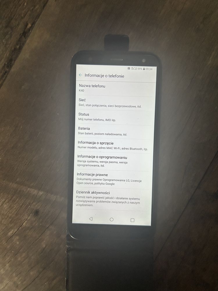 Telefon lg k40 zadbany