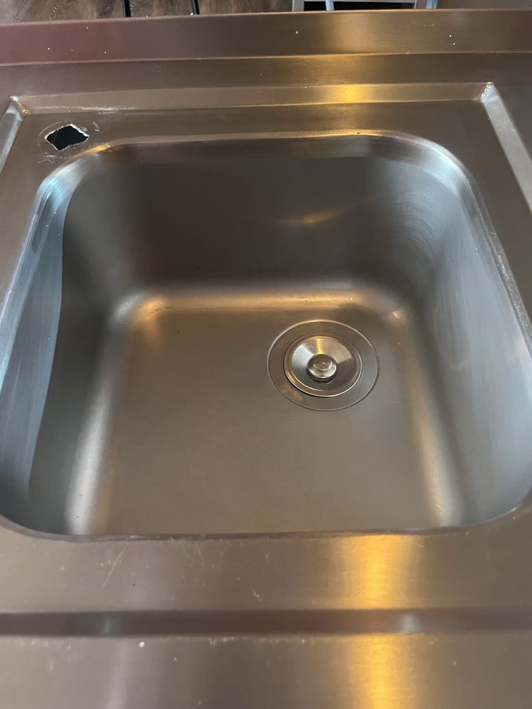 Bancada inox cuba e tulha grande