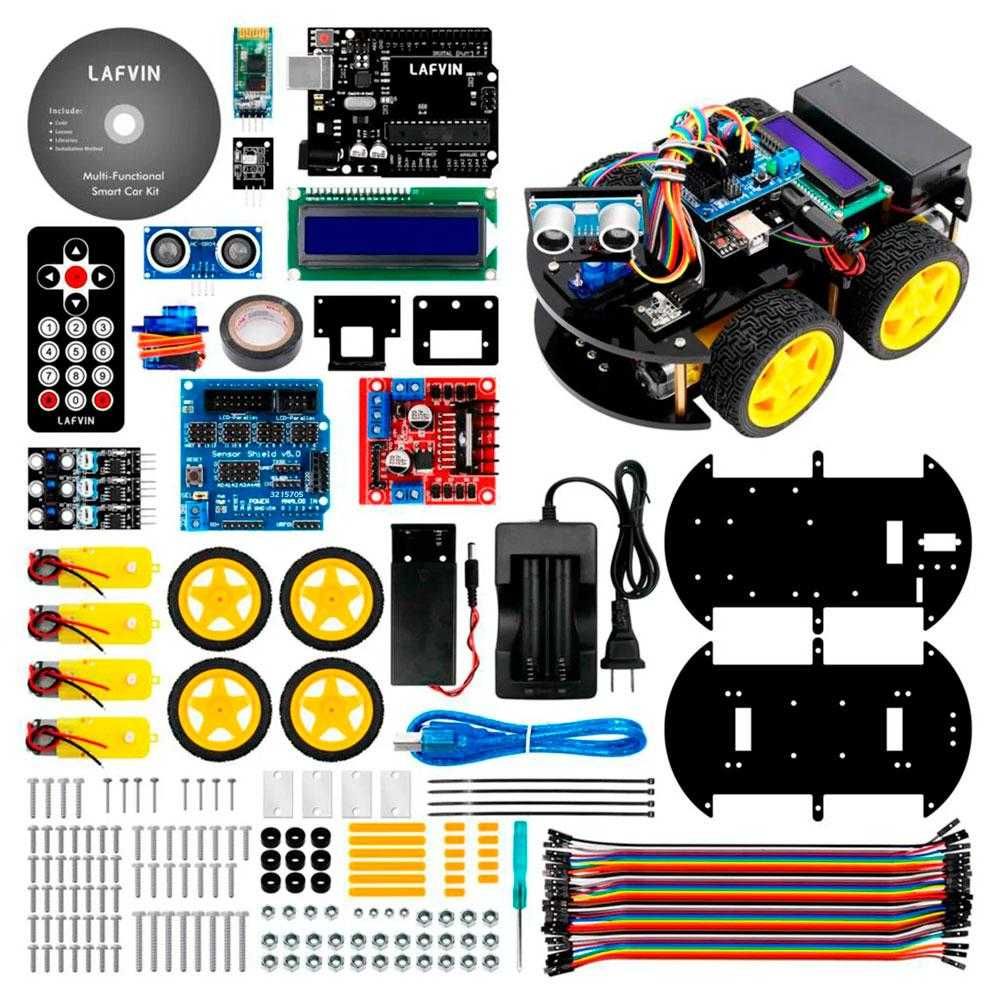 Машинка-робот Ардуино для вивчення Arduino UNO Robot Car Kit V 3.0