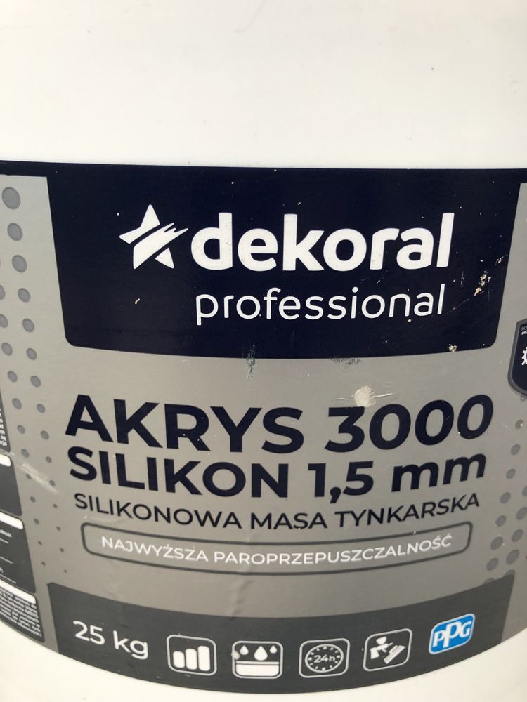 Tynk strukturalny silikonowy Dekoral Professional Akrys 3000.