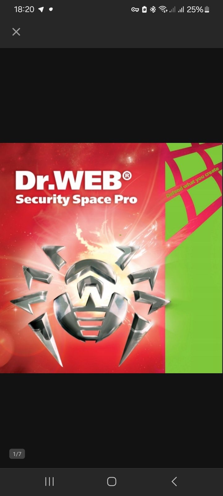 Dr.Web Security Space - 1 rok / 1 PC 18zl  NOWE