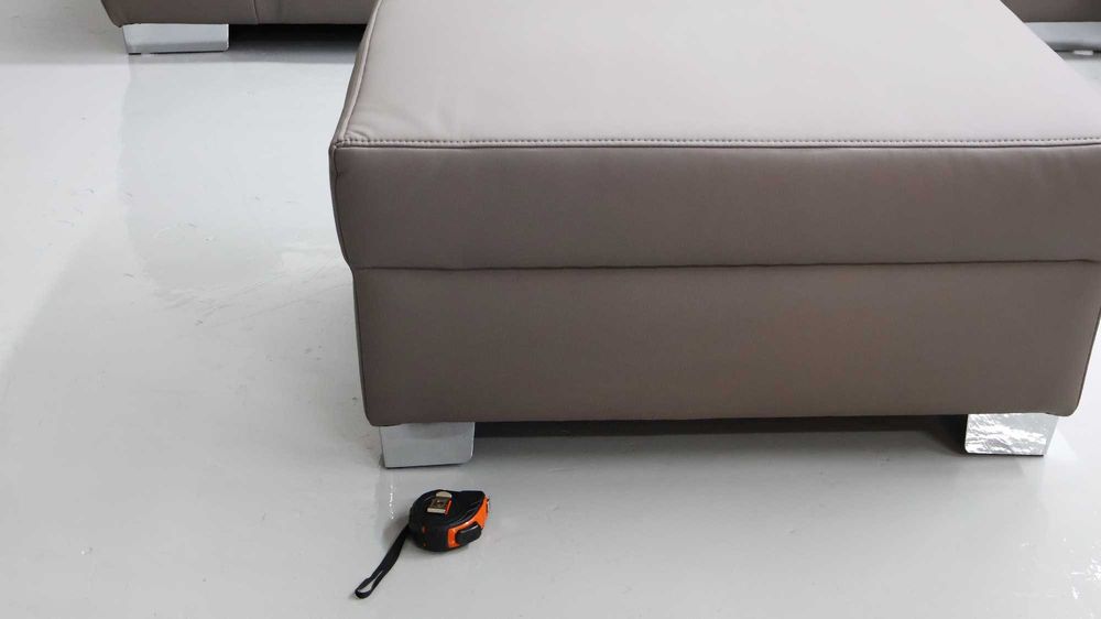 TAB nowy komplet 3+2+PUFA SOFA kanapa, zestaw CZEKOLADOWA ECO SKÓRA s