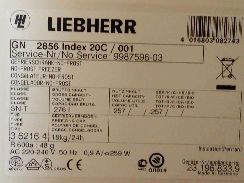 Морозильная камера Liebherr GH-2856