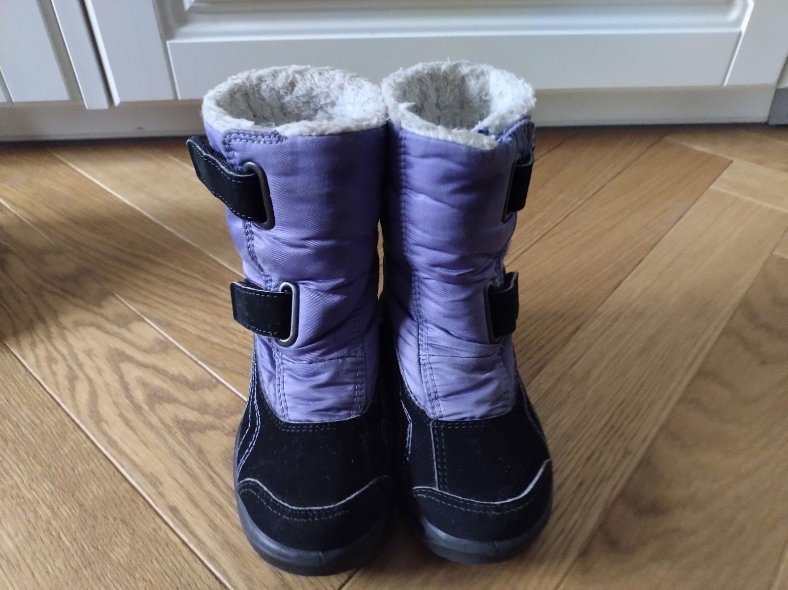 Buty na zime śniegowce Puma czarne fioletowe