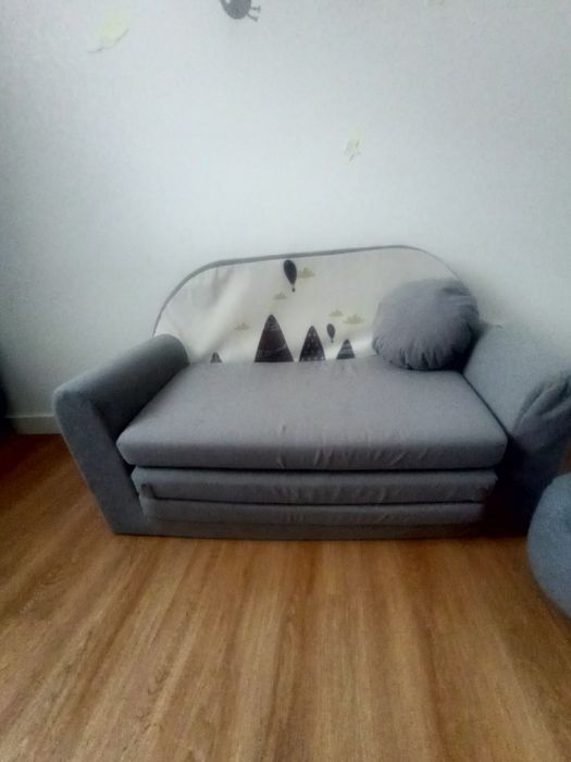 Sofa dla Dzieci Kanapa Piankowa Pufa Poduszka materac składany Welox
