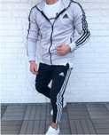 Adidas мужской спортивный костюм серый штаны кофта реглан батник