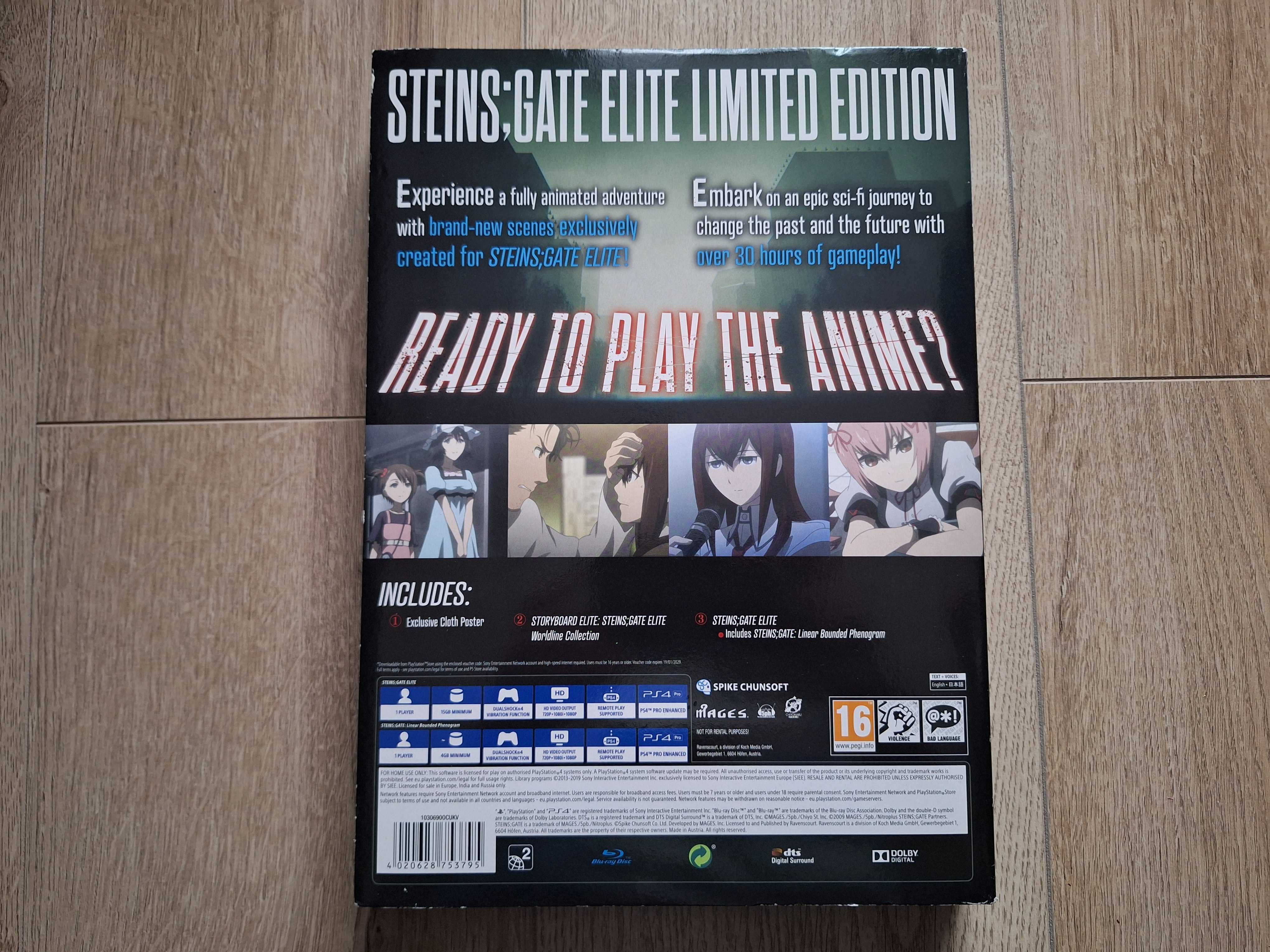 Steins Gate Elite pudełko od edycji kolekcjonerskiej PS4