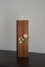 Drewniana skrzynka na wino Róża