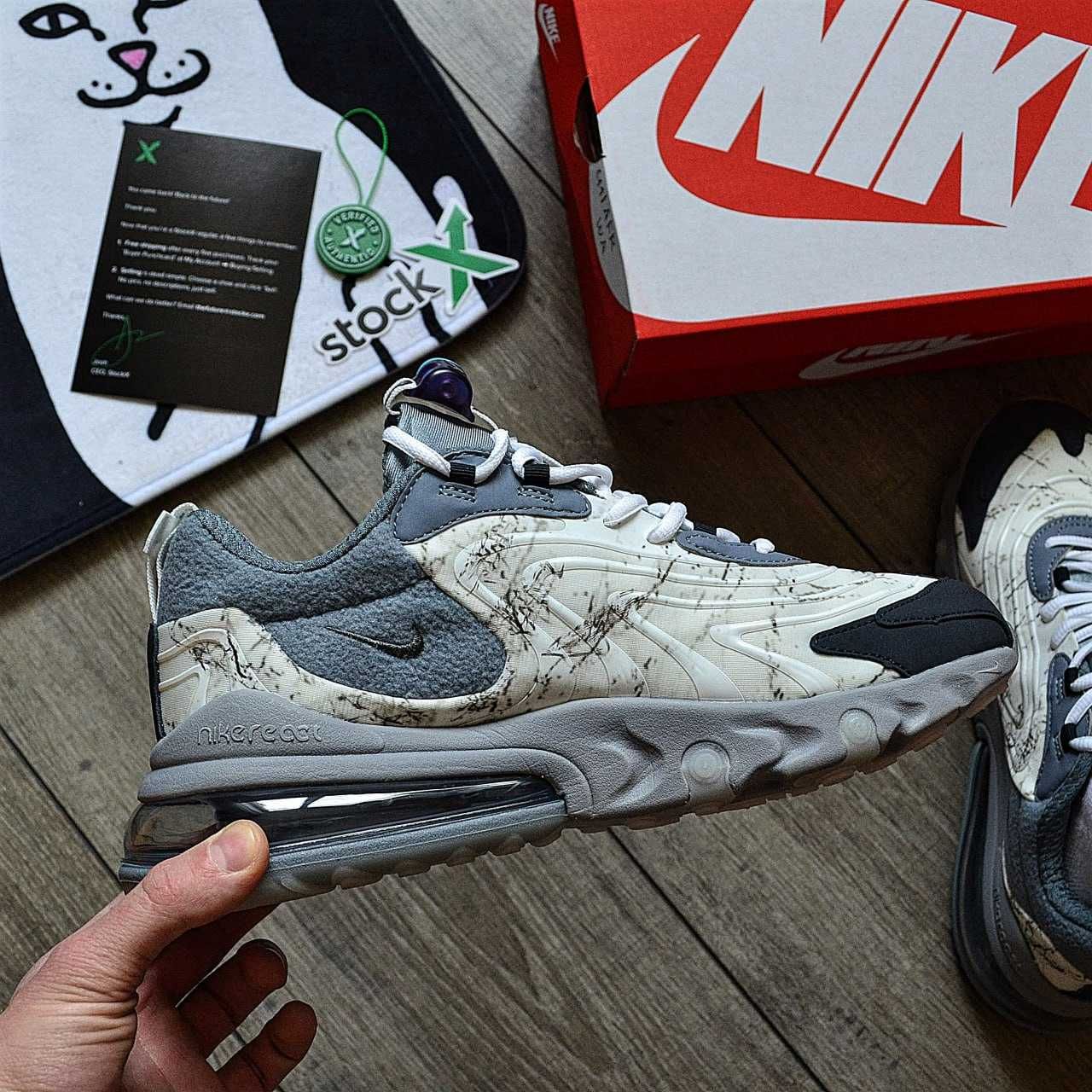 Travis Scott X Nike Air Max 270 React 'Gray