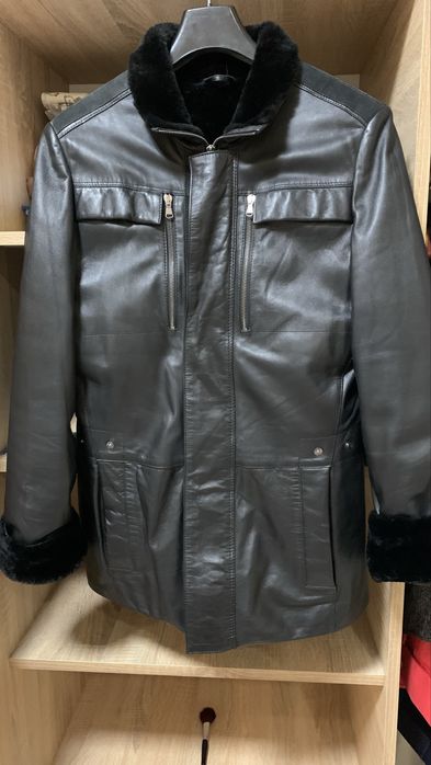 Чоловіча кожана дублянка