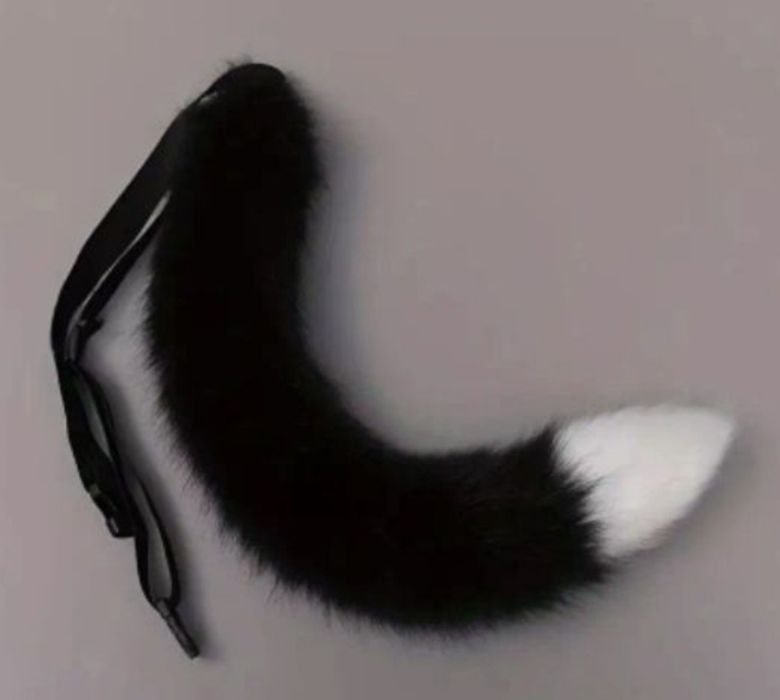 Чорний набір котика маска вушка хвіст лапки кота квадробінг гольфи вуш