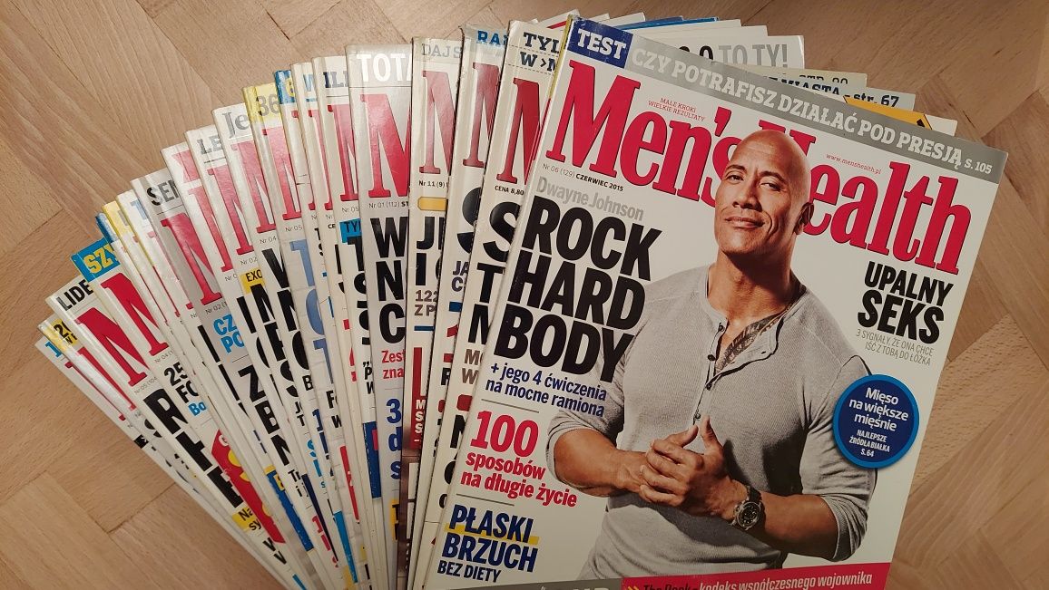 Men's Health - 22 gazety z różnych lat.