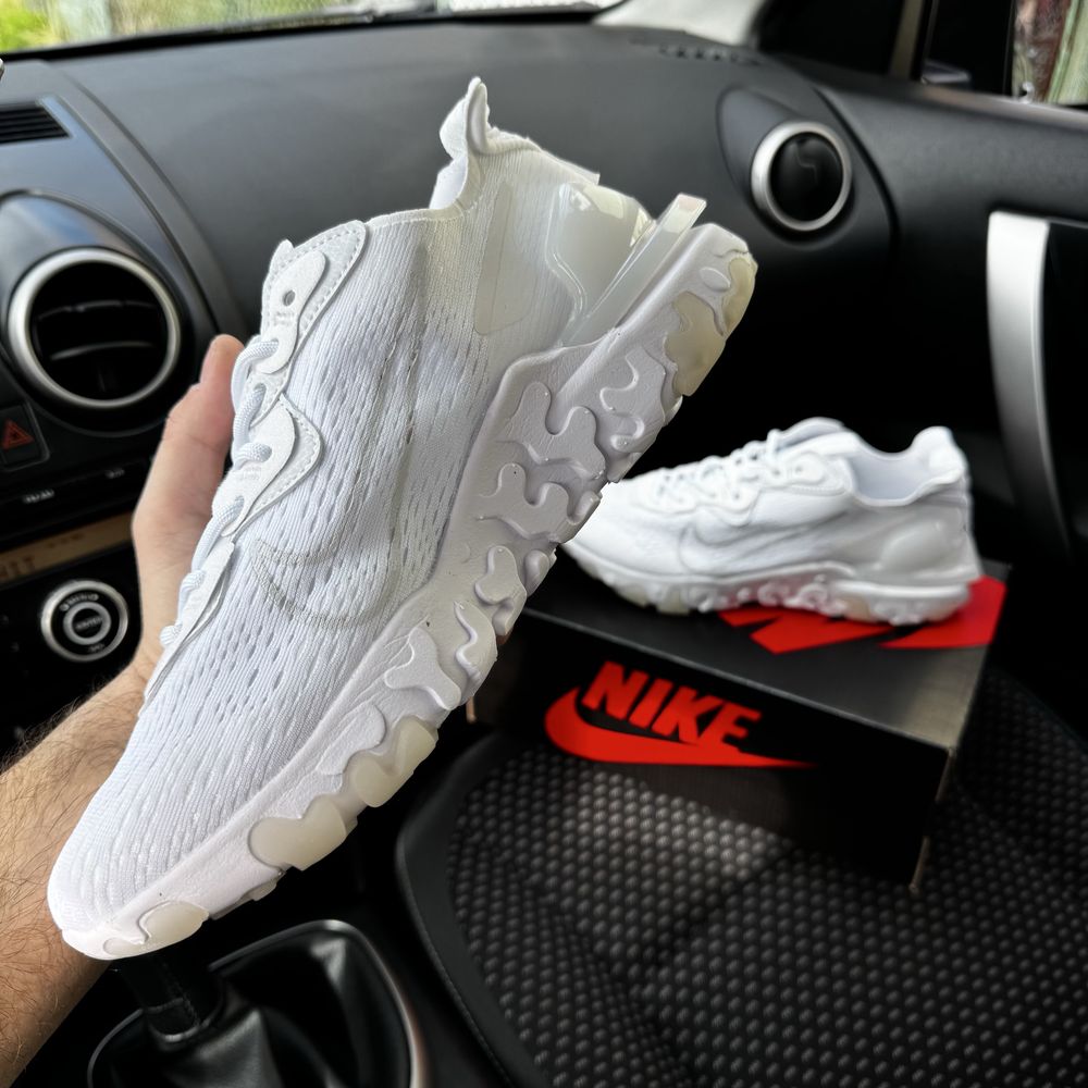 Чоловічі кросівки найк реакт білі сітка Nike React Vision white
