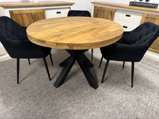 Nowy owalny stół do jadalni drzewo mango styl LOFT F-Vat
