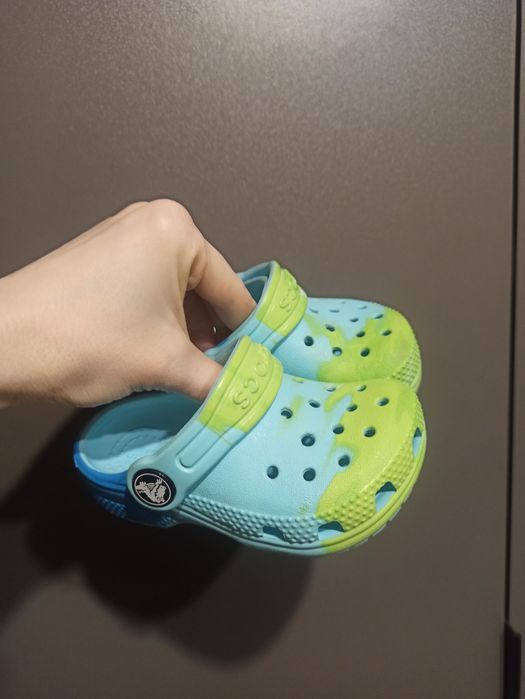 Crocs c5 22 розмір стопа 12.3см, дитячі тапочки, тапочки у садочок