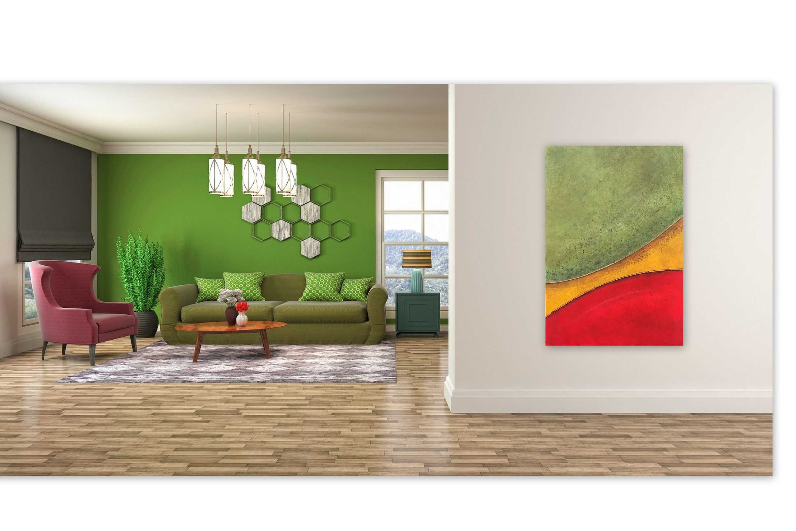 Galeria EgoistArt: W kolorach mango - obraz 100x80 na płótnie
