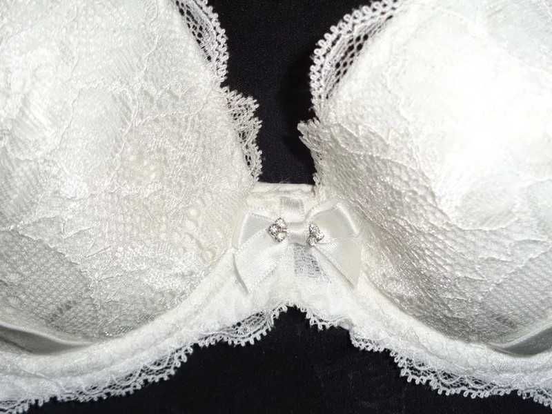 Aubade NC18 Fievre de Glace Nowy biały biustonosz push up 75B