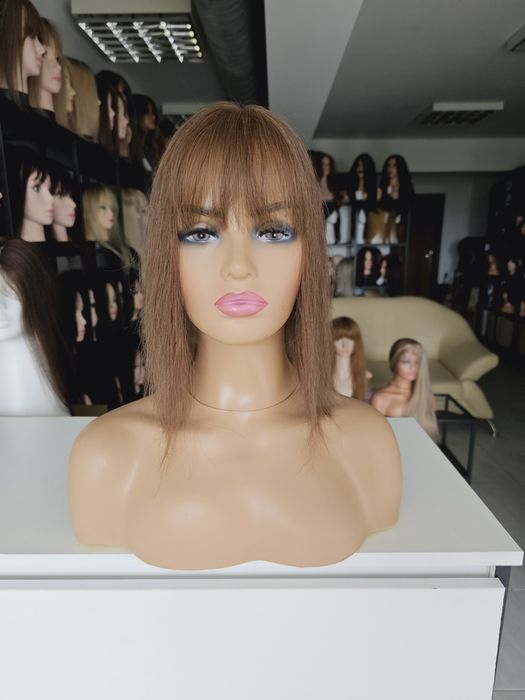 Topper tupet damski Asia jasny naturalny brąz Włosy naturalne