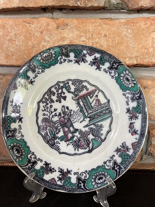 Talerz  z lat 1850/1880 talerz marki Boch Freres  CANTON Chinoiserie