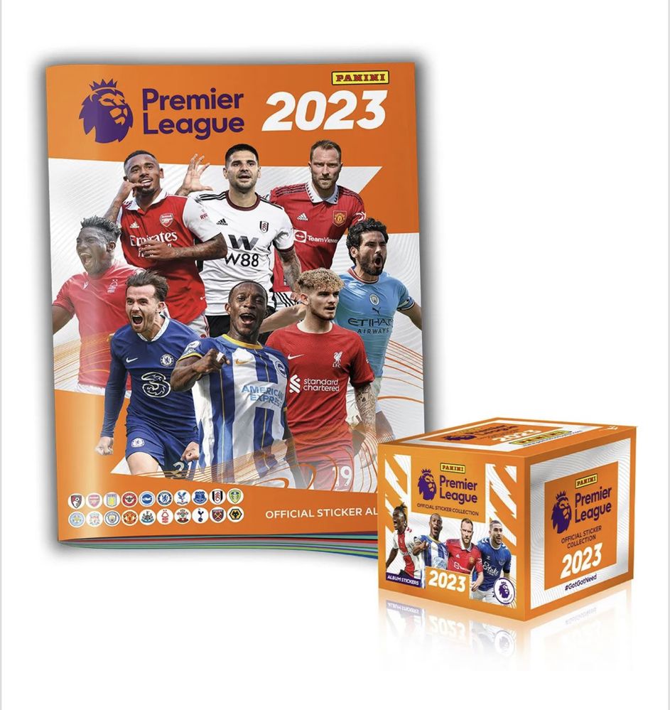 Наклейки Panini Premier League 2023 — 50 упаковок + альбом