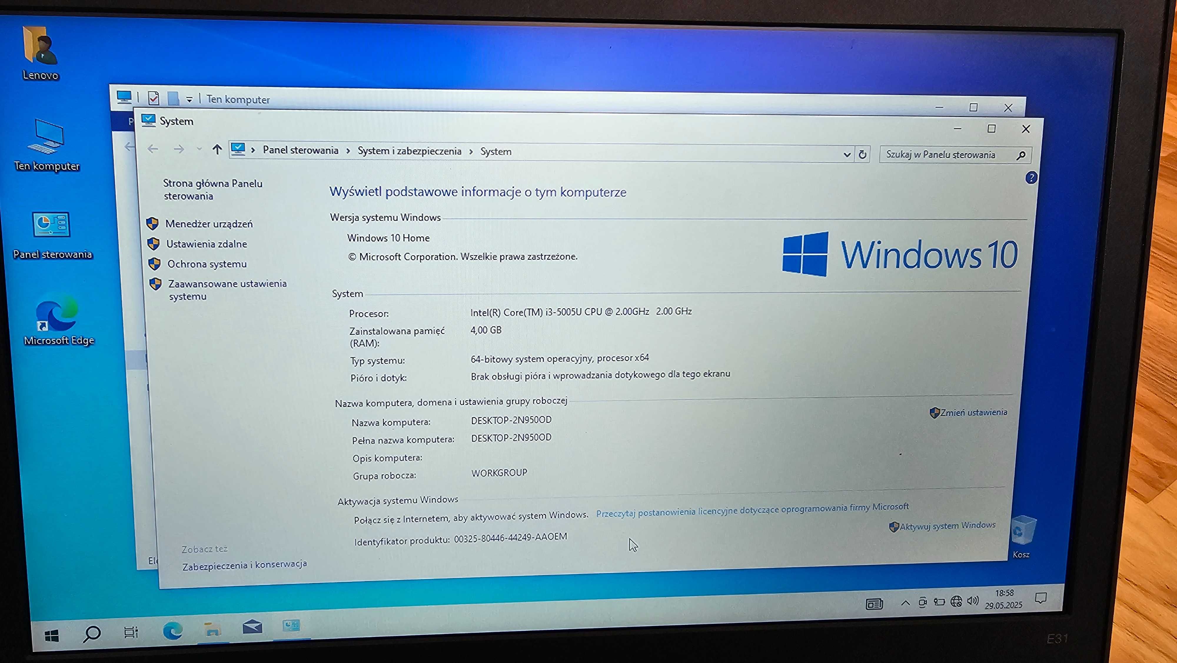 Lenovo E31-70 Inter Core i3-5005U