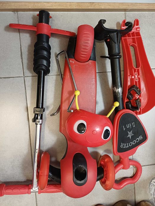 Дитячий триколісний самокат "Мурашка", червоний