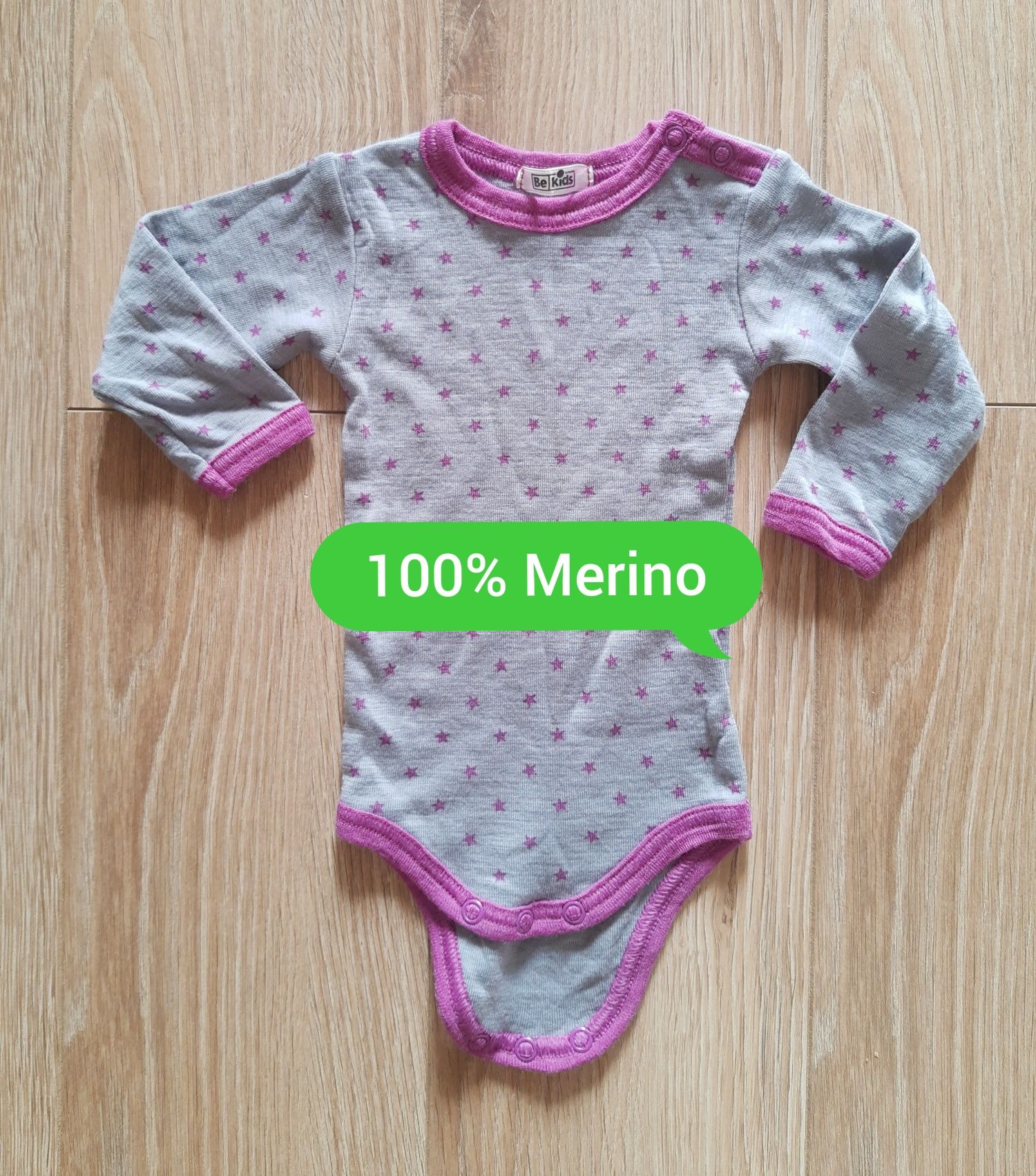 Body niemowlęce wełna Merino rozmiar 80