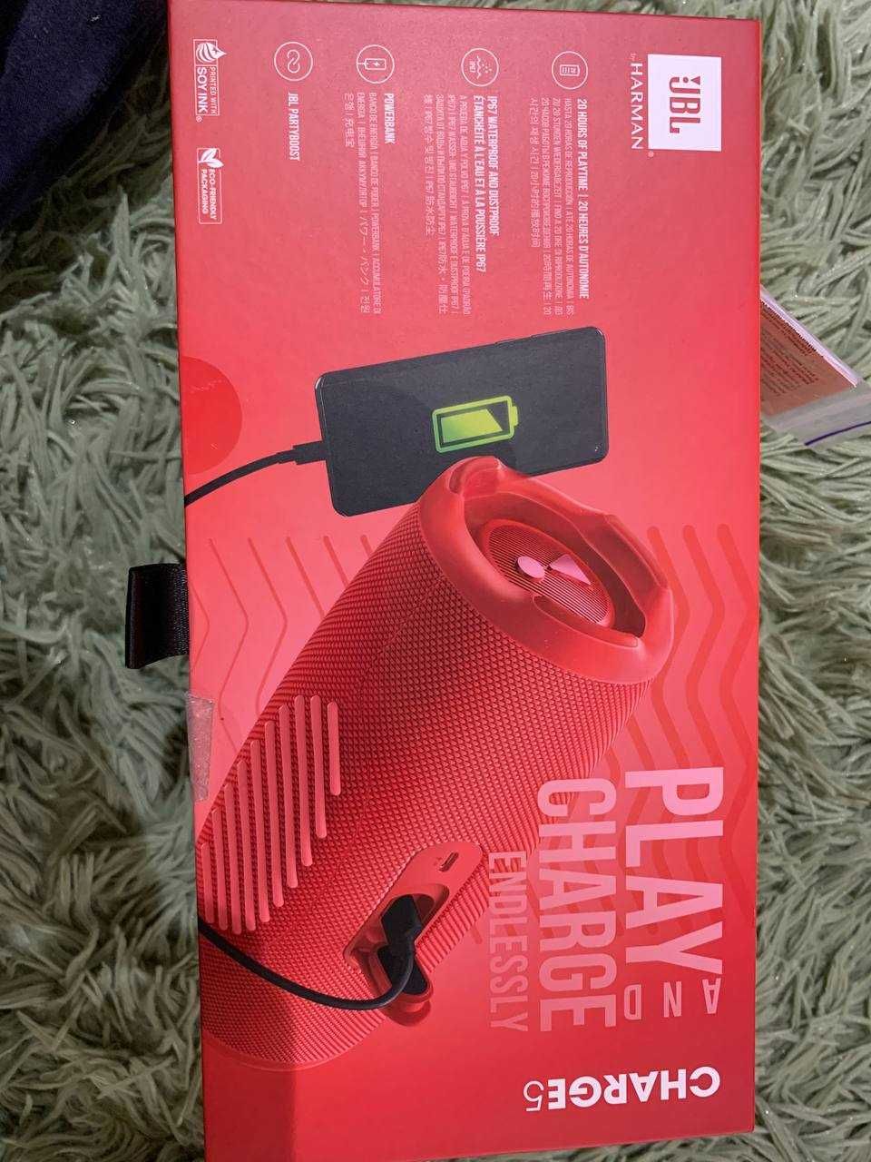 Акустична система колонка JBL Charge 5 Red