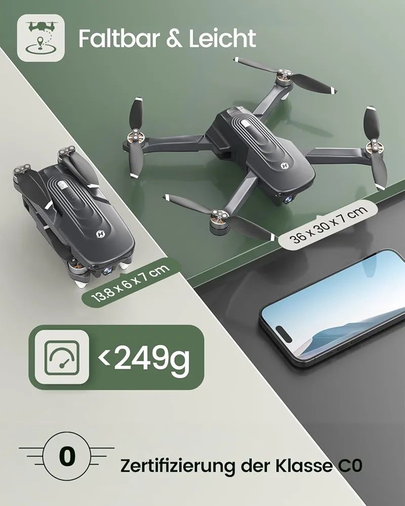 Holy Stone HS175D – Składany Dron GPS z Kamerą 4K i Silnikiem Bezszczo