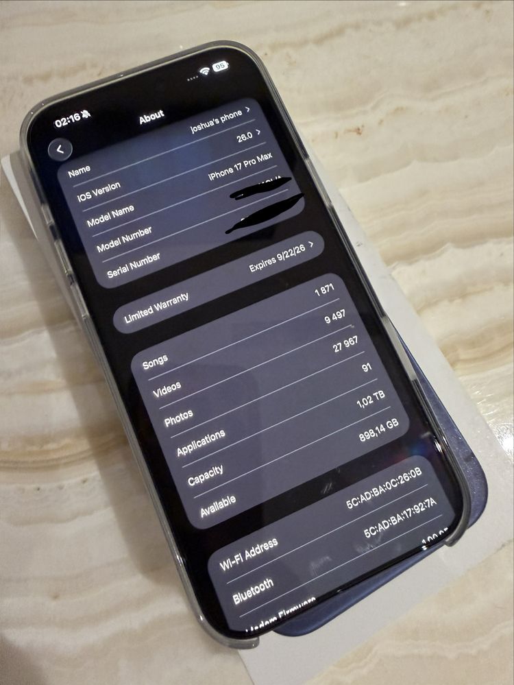 iPhone 17 Pro Max 1TB