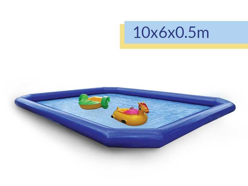 Basen Dmuchany do Kul Wodnych Łódeczek Pontonów 10x6 +Dmuchawa gratis