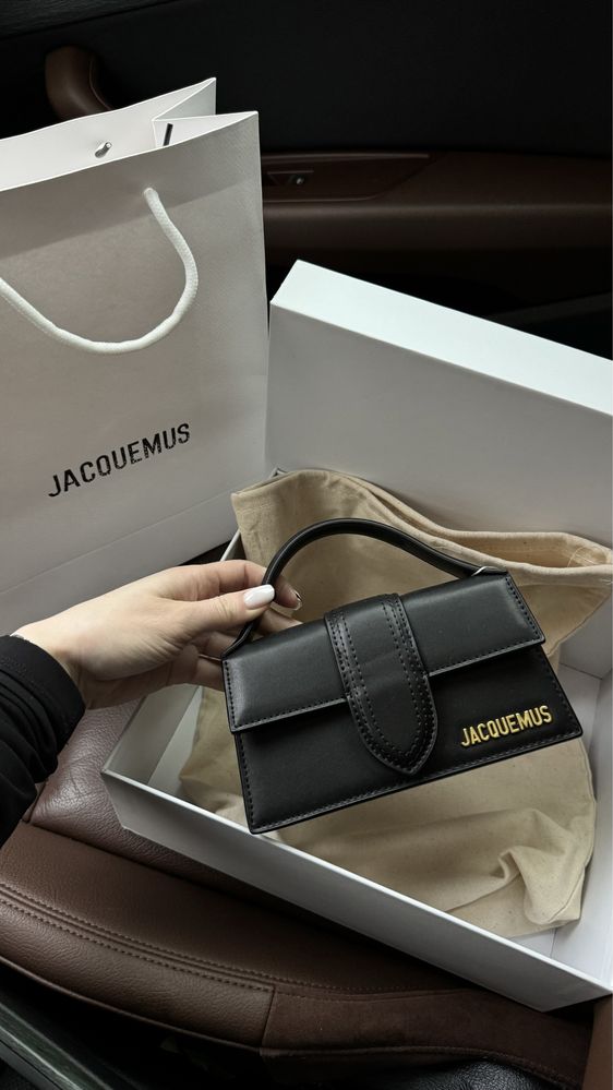 Женская черная сумка jacquemus мини полный комплект