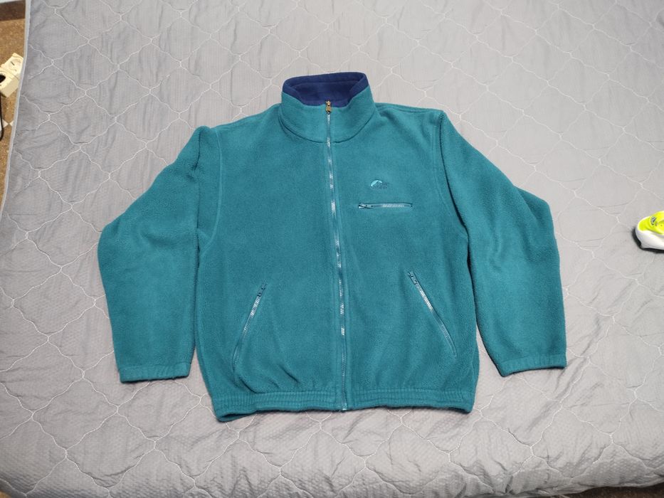 Вінтажна Чоловіча флісова куртка Lowe Alpine Polartec зеленого кольору